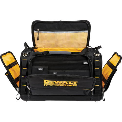 ToughSystem&reg; 2.0 Dirt Repellent Jobsite Tool Bag, 1680 Denier, 50 Pockets, Black/Yellow Southpoint Industrial Supply