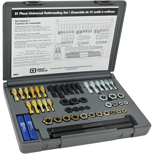 Universal Rethreading Set, 51 Pieces Southpoint Industrial Supply