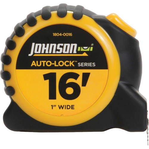 Auto-Lock Power Tape with Steel Belt Clip, 1" x 16', 1/16" Graduations Southpoint Industrial Supply