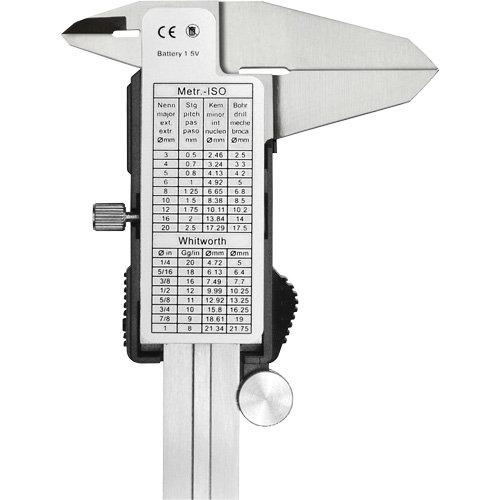Pied &agrave; coulisse num&eacute;rique, R&eacute;solution de 0,0005" (0,01 mm), 0" - 6" (0 mm - 150 mm) gamme de mesure Southpoint Industrial Supply