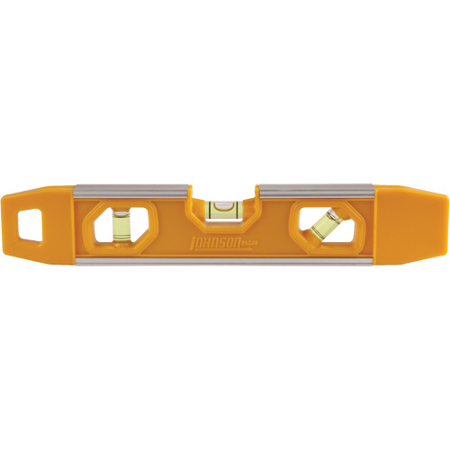 V-Groove Top-Read Torpedo Level, 9" L, Aluminum, 3 Vials, Magnetic Southpoint Industrial Supply