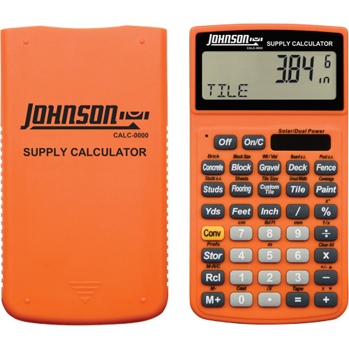 Calculatrice de fournitures orange haute visibilit&eacute; avec &eacute;tui robuste Southpoint Industrial Supply