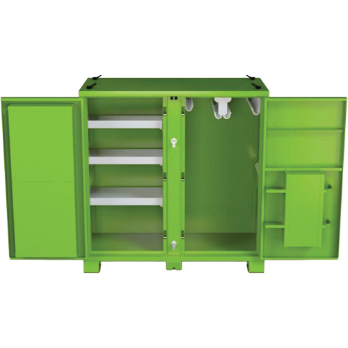 Armoire de rangement d'&eacute;PI sur place, Acier, Vert lime haute visibilit&eacute; Southpoint Industrial Supply