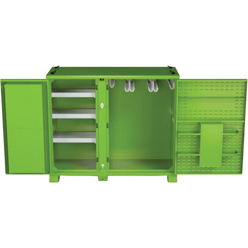 Onsite PPE Storage Cabinet, Steel, High-Visibility Lime Green Southpoint Industrial Supply