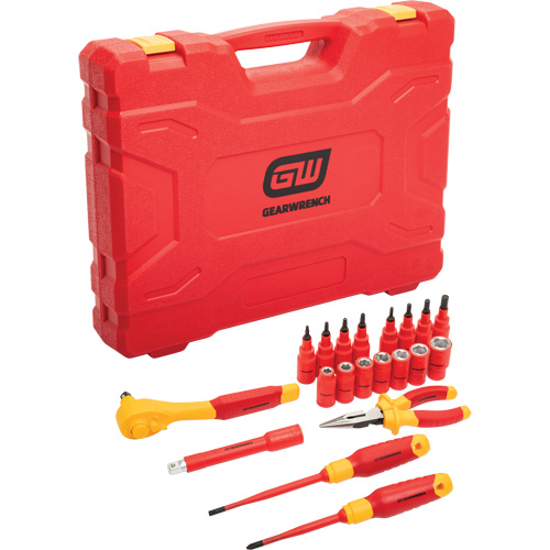 Jeu d'outils isol&eacute;s VDE &agrave; prise 3/8", 1000 V, 20 M Southpoint Industrial Supply