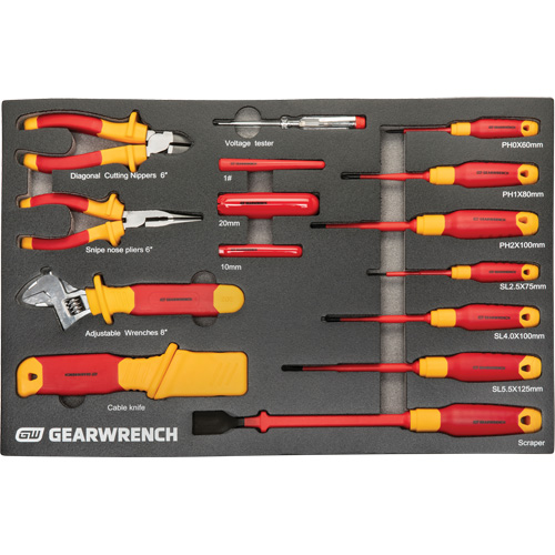 Jeu d'outils VDE isol&eacute;s, 1000 V, 72 M Southpoint Industrial Supply