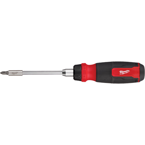 14-in-1 Ratcheting 1/4" Drive Multi-Bit Screwdriver, 10-11/100" L, Cushion Grip Handle Southpoint Industrial Supply