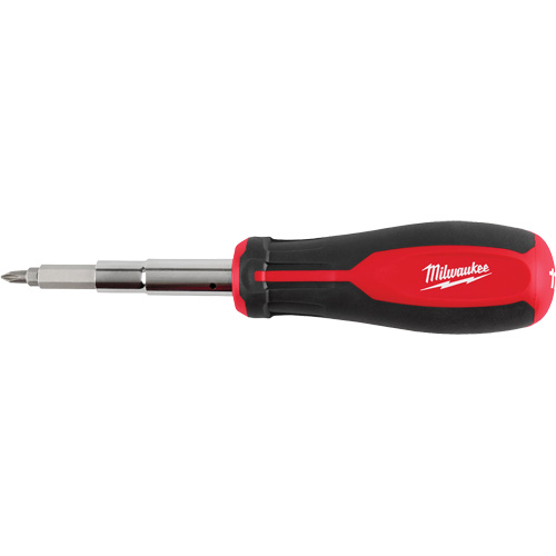 11-in-1 Magnetic 1/4" & 3/8" Drive Multi-Bit Screwdriver, 8" L, Cushion Grip Handle Southpoint Industrial Supply
