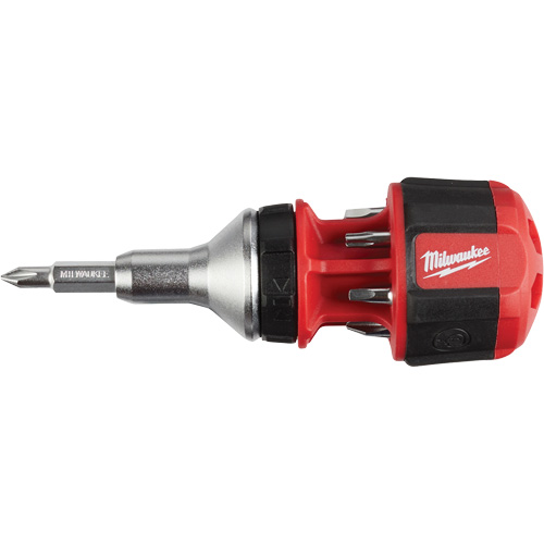 8-in-1 Compact Ratcheting 1/4" Drive Multi-Bit Driver, Cushion Grip Handle Southpoint Industrial Supply
