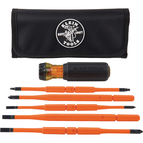 8-in-1 Insulated Interchangeable Screwdriver Set, 1000 V, 7 Pcs Southpoint Industrial Supply