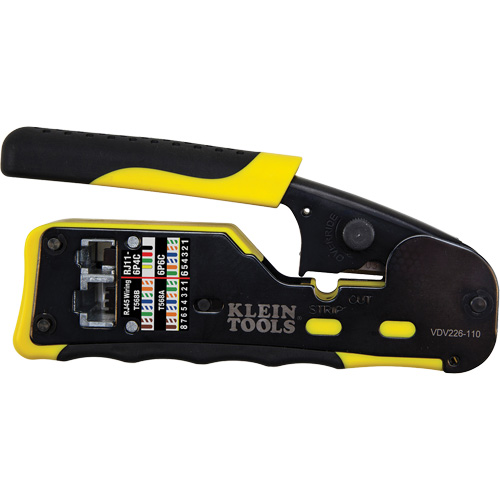 Ratcheting Ethernet Cable Crimper/Stripper/Cutter for Pass-Thru Connectors Southpoint Industrial Supply