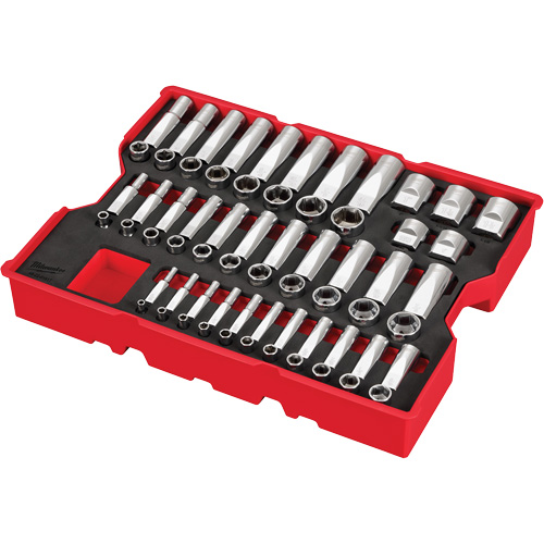 1/4”, 3/8” & 1/2” Drive SAE Socket Set with Tray for PACKOUT Drawers, 65 Pcs Southpoint Industrial Supply