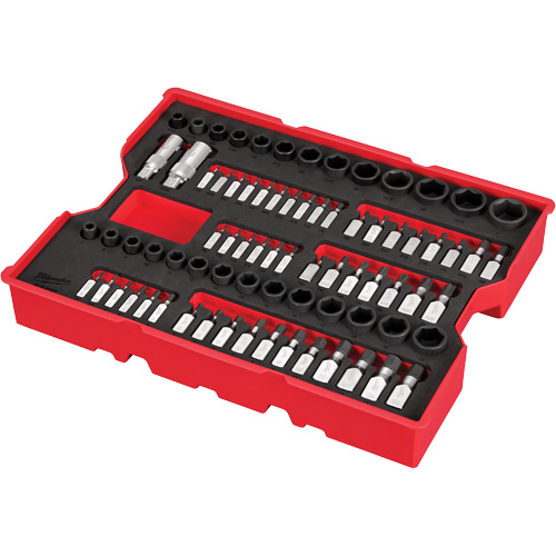 1/4” & 3/8” Drive Metric, SAE & Torx&reg; Socket Set with Tray for PACKOUT Drawers, 77 Pcs Southpoint Industrial Supply