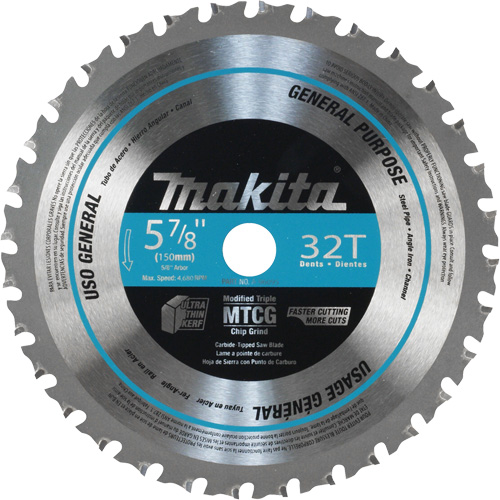 General-Purpose Carbide-Tipped Saw Blade, 5-7/8", 32 Teeth, Metal Use Southpoint Industrial Supply