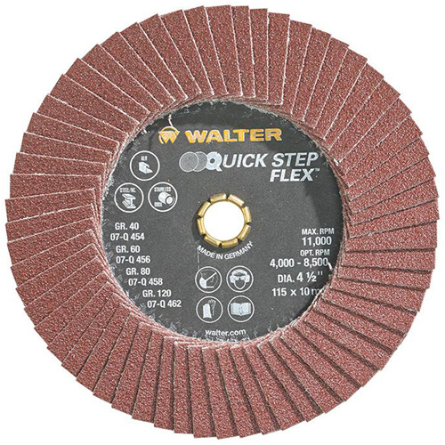 Disque &agrave; lamelles QUICK-STEP FLEX, 4-1/2" x Type 29, Grain 80, Oxyde d'aluminium Southpoint Industrial Supply