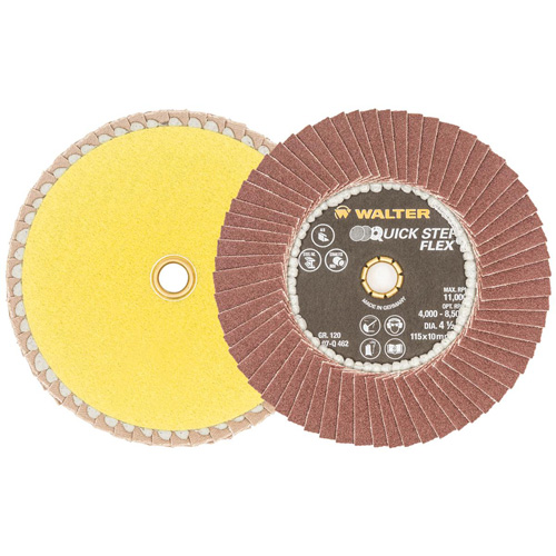 Disque &agrave; lamelles QUICK-STEP FLEX, 4-1/2" x Type 29, Grain 120, Oxyde d'aluminium Southpoint Industrial Supply