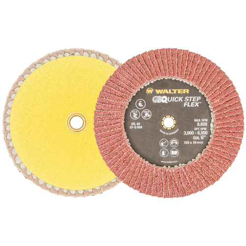 QUICK-STEP FLEX Flap Disc, 6" x Type 29, 40 Grit, Aluminum Oxide Southpoint Industrial Supply