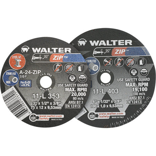 Zip Cut-Off Wheel, 4" x 1/4", 3/8" Arbor, Type 1 Southpoint Industrial Supply