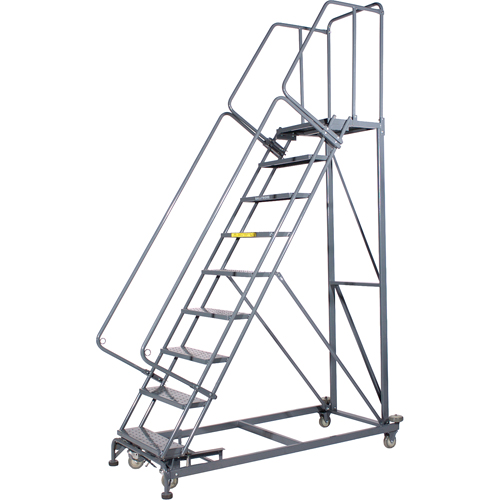 Monster Rolling Ladders, 12 Steps, 24" Step Width, 120" Platform Height, Steel Southpoint Industrial Supply