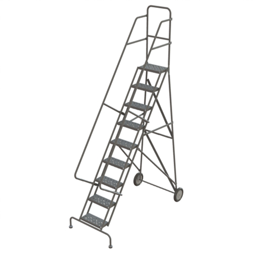 &eacute;chelles roulantes en acier, 9 marches, Largeur de la marche 16", Hauteur de la plateforme 90", Acier Southpoint Industrial Supply