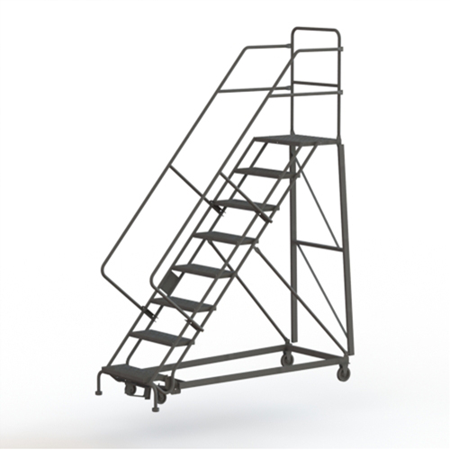 Heavy Duty Safety Slope Ladder, 8 Steps, Perforated, 50° Incline, 80" High Southpoint Industrial Supply