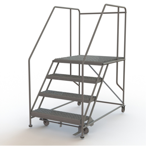 Mobile Work Platform, Steel, 4 Steps, 40" H, 36" D, 36" Step, Serrated Southpoint Industrial Supply