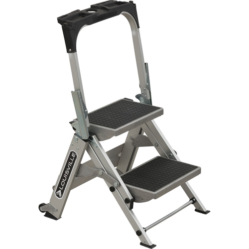 Tilt & Roll Step Stool Ladder, 2 Steps, 23" x 21" x 34.50" High Southpoint Industrial Supply