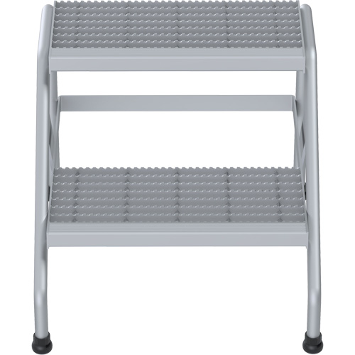 Aluminum Step Stand, 2 Step(s), 22-13/16" W x 24-9/16" L x 20" H, 500 lbs. Capacity Southpoint Industrial Supply