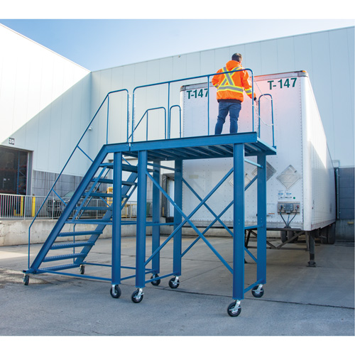 &eacute;chelle &agrave; neige, Acier, 10 Marches, 99" ha, 85-1/2" p, 48" Marche, Stri&eacute; Southpoint Industrial Supply