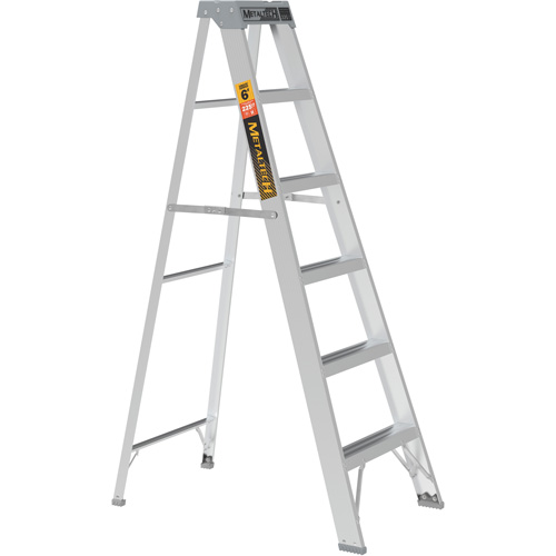 Step Ladder, 6', Aluminum, 225 lbs. Capacity, Type 2 Southpoint Industrial Supply