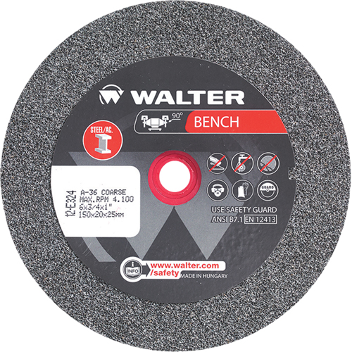 Meules pour rectifieuses d'&eacute;tabli, 6" x 3/4", Arbre de 1", 1 Southpoint Industrial Supply