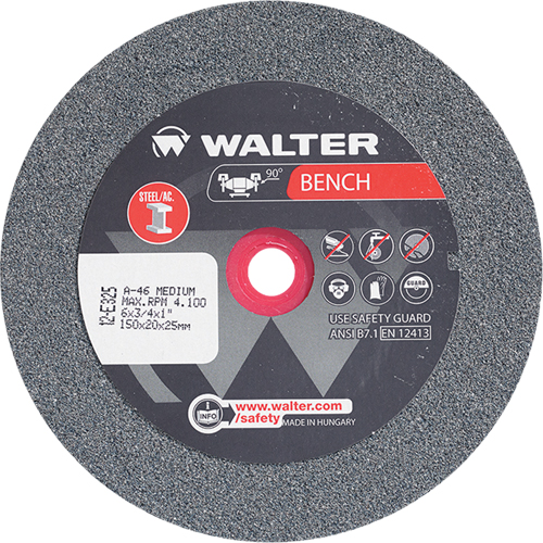 Meules pour rectifieuses d'&eacute;tabli, 6" x 3/4", Arbre de 1", 1 Southpoint Industrial Supply