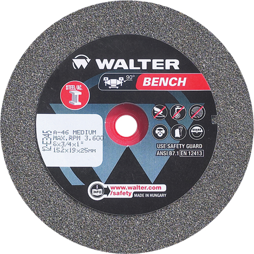 Bench Grinding Wheels, 6" x 1", 1" Arbor, 1 Southpoint Industrial Supply