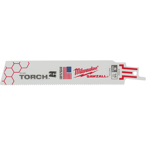 The Torch Sawzall&reg; Blades, Bi-Metal, 14 TPI, 6" L x 1" W Southpoint Industrial Supply