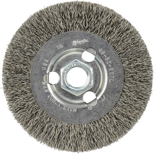 Crimped Wire Wheel, 4" Dia., 0.12" Fill, 5/8"-11 Arbor Southpoint Industrial Supply