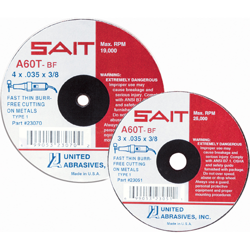 Cut-Off Wheel, 7" x 0.045", 7/8" Arbor, Type 27, Aluminum Oxide/Ceramic, 8500 RPM Southpoint Industrial Supply