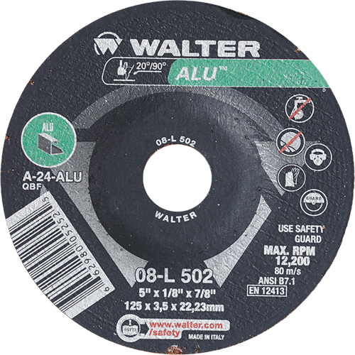 Meules &agrave; moyeu d&eacute;port&eacute; - Aluminium type 27, 5" x 1/8", Arbre de 7/8", Type 27 Southpoint Industrial Supply