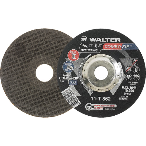 Right Angle Grinder Reinforced Cut-Off Wheels - Combo Zip, 6" x 5/64", 7/8" Arbor, Type 27 Southpoint Industrial Supply