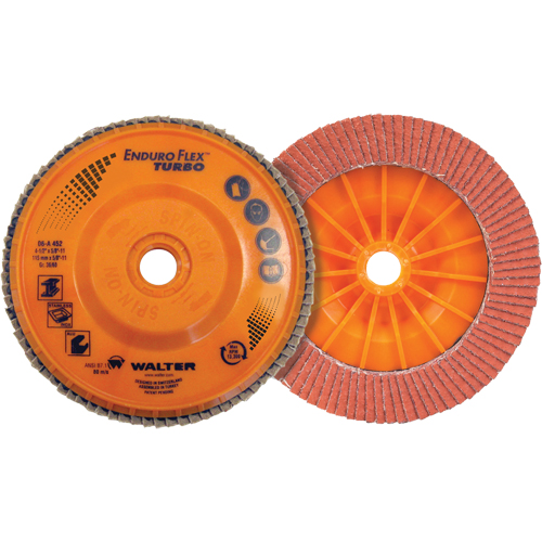 Enduro-Flex Turbo Flap Disc, 4-1/2" x 5/8"-11, Type 27S, 36/60 Grit, Ceramic Southpoint Industrial Supply