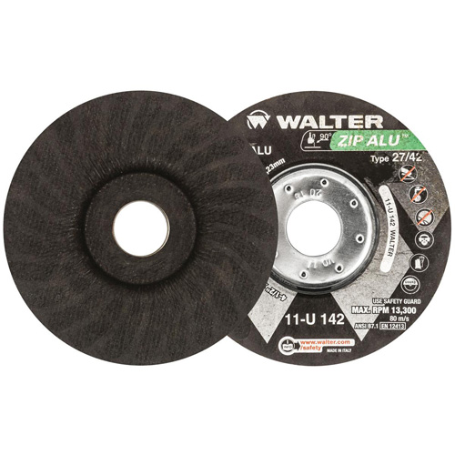 Meule &agrave; tronçonner Zip Alu, 4-1/2" x 3/64", Arbre de 7/8", Type 27, Oxyde d'aluminium, 13 300 Tr/min Southpoint Industrial Supply
