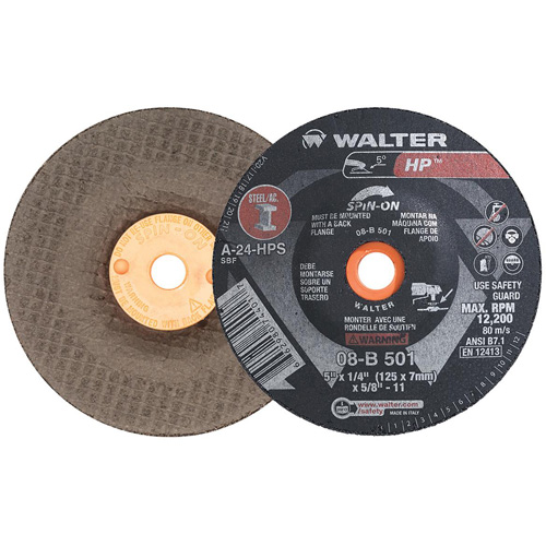 Meule HP vissable, 5" x 1/4", Arbre 5/8"-11, Type 28S Southpoint Industrial Supply