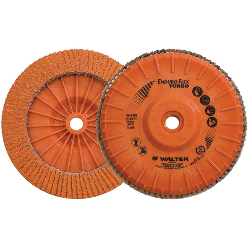 Enduro-Flex Turbo Flap Disc, 6" x 5/8"-11, Type 27S, 36/60 Grit, Ceramic Southpoint Industrial Supply