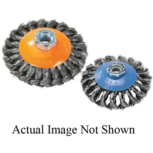 Brosse concave &agrave; fils nou&eacute;s, 6" dia. x 5/8"-11 arbre Southpoint Industrial Supply