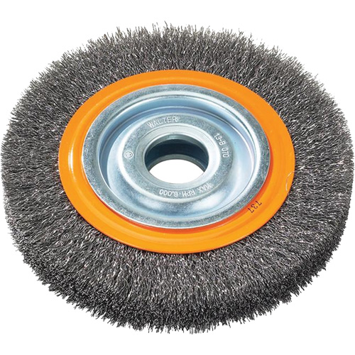 Brosses rotatives &agrave; fils torsad&eacute;s d'&eacute;tabli, 6" dia., Fils 0,0118", Arbre 1/2" - 1/4" Southpoint Industrial Supply