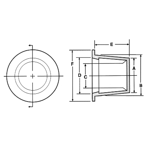 Bouchon en plastique, 1/2" dia. Southpoint Industrial Supply