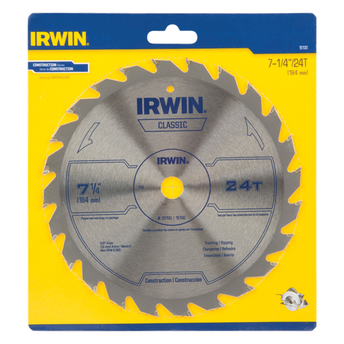 Contractor Saw Blades - Classic Series Saw Blades, 7-1/4", 24 Teeth, Wood Use Southpoint Industrial Supply