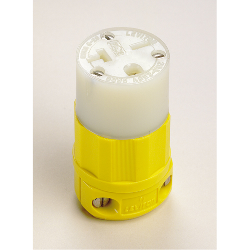 2-Pole 3-Wire Grounding Straight Blade Connector, 5-20P, Nylon Southpoint Industrial Supply