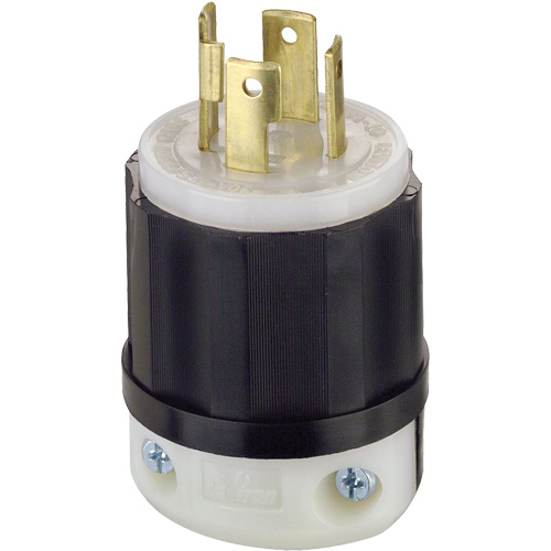 Prise mise &agrave; la terre verrouillable &agrave; trois bornes et quatre fils, Nylon, 30 A, 125 V/250 V, L14-30P Southpoint Industrial Supply