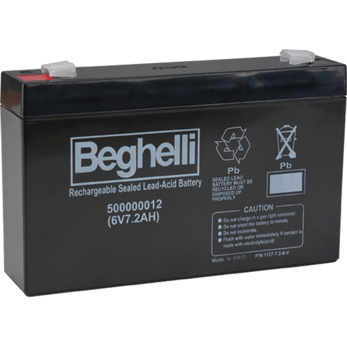 Sealed Lead Acid Batteries, 6 V, 7.2 Ah Southpoint Industrial Supply