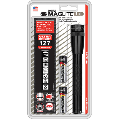 Mini&reg; Flashlights, LED, 97 Lumens, AA Batteries Southpoint Industrial Supply